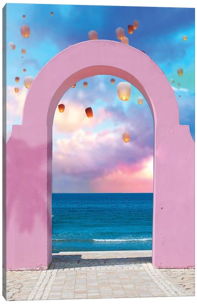Arch And Lanterns Canvas Art Print - Sweet Escape
