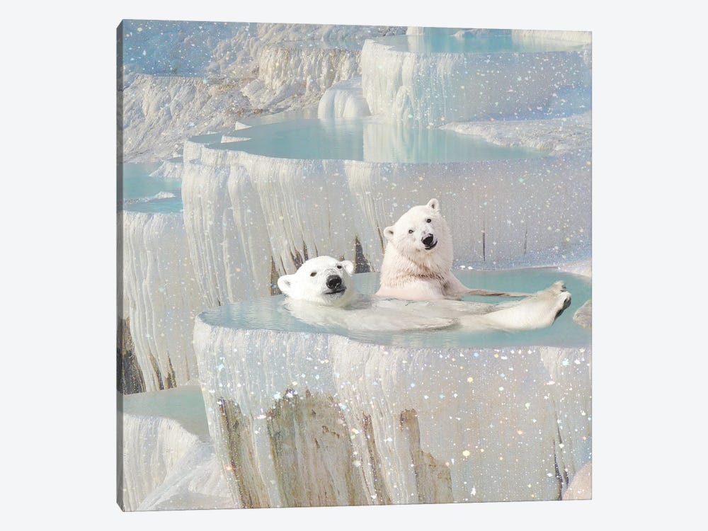 Polar Bear Dip by Erin Summer 1-piece Canvas Wall Art