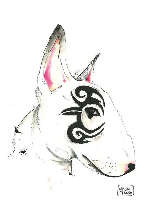 Bull Terrier Tribal by Edson Ramos wall art
