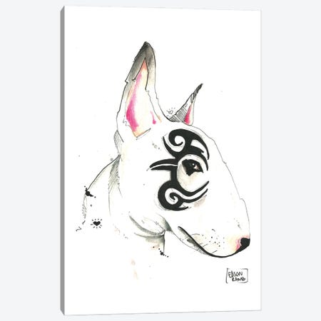 Bull Terrier Tribal Canvas Print #ESR11} by Edson Ramos Canvas Art Print