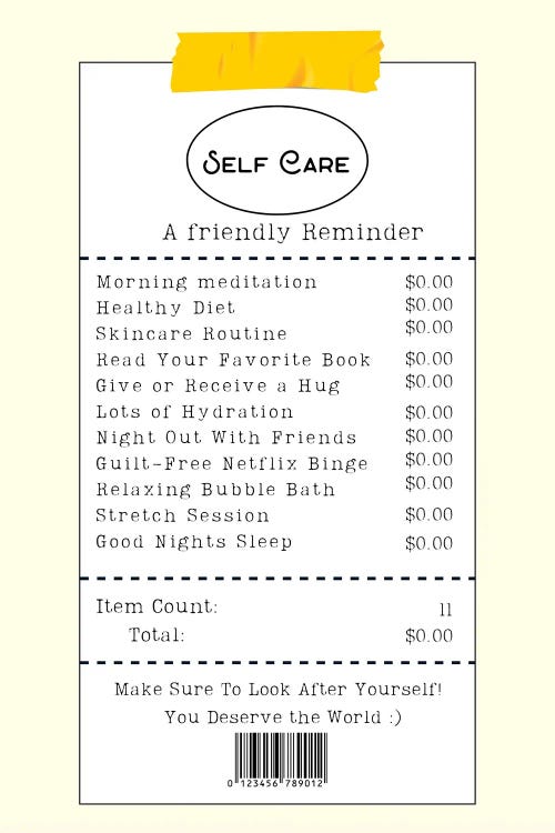 Self-Care Checklist