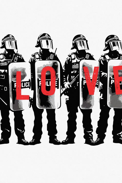 Police Officers Love by Edson Ramos wall art