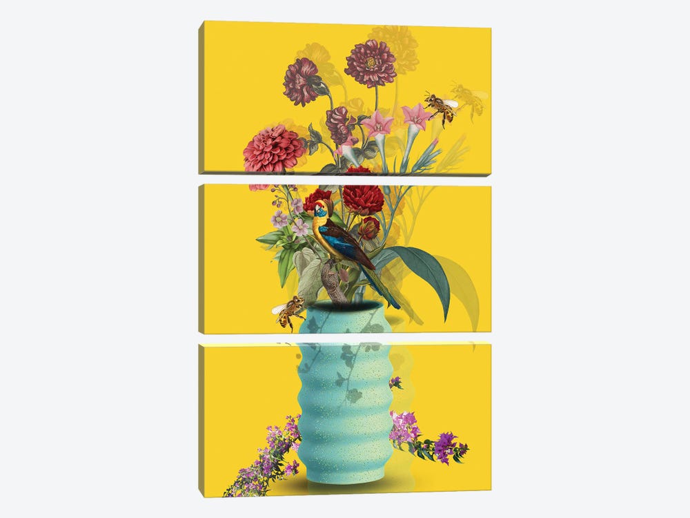 The Flower by Edson Ramos 3-piece Canvas Artwork