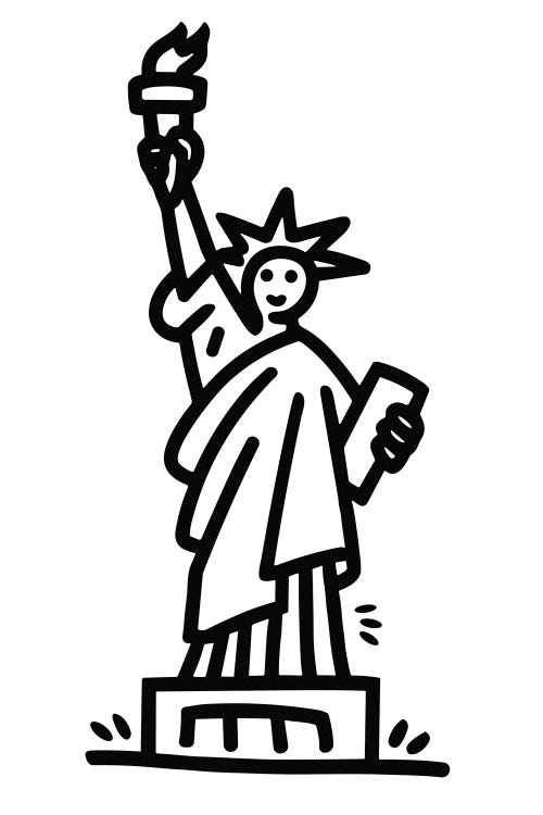Statue Of Liberty Draw by Edson Ramos wall art