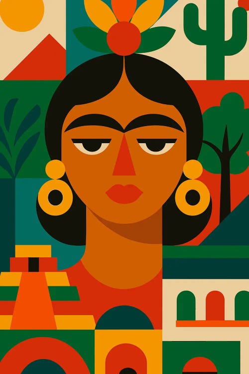 Mexican Woman by Edson Ramos wall art