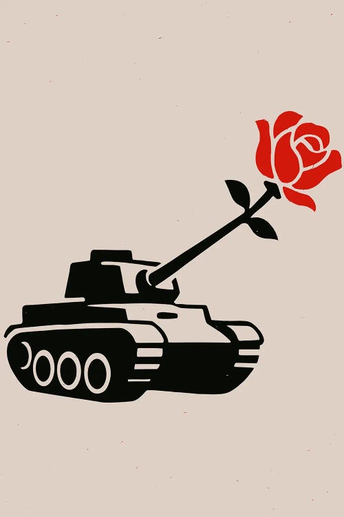 Tank With A Rose by Edson Ramos wall art