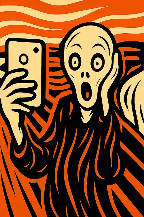 Scream Selfie by Edson Ramos wall art