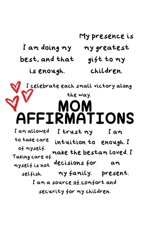 Mom Affirmations by Edson Ramos wall art