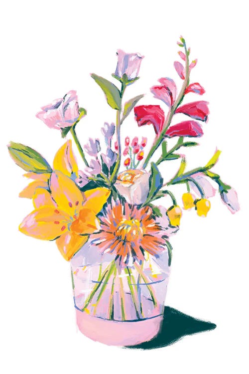 Flower Vase Pastel by Edson Ramos wall art