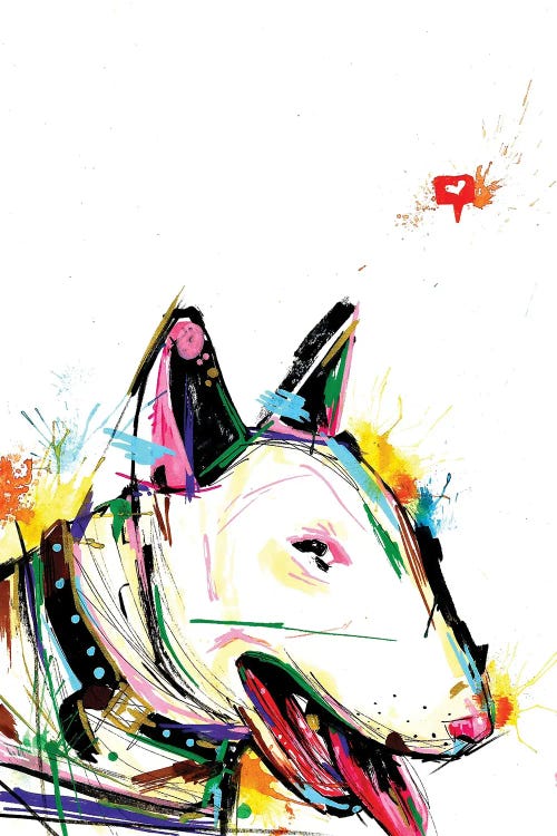 Bull Terrier Abstract by Edson Ramos wall art