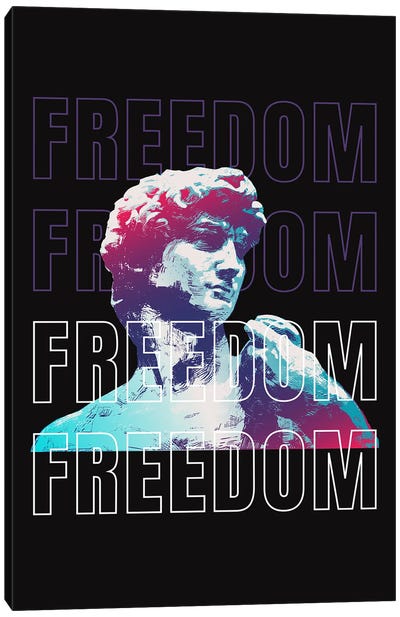 Freedom Pop Statue Canvas Art Print - The Statue of David Reimagined