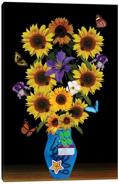 Sunflower Vase Canvas Art Print - Edson Ramos
