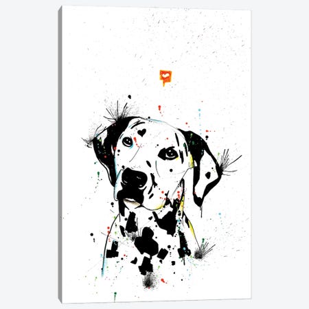 Dalmatian Dog Canvas Print #ESR5} by Edson Ramos Canvas Artwork