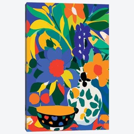 Flower Vase Canvas Print #ESR60} by Edson Ramos Canvas Wall Art
