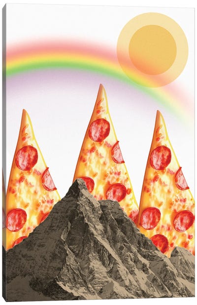 The Pizza Mountain Canvas Art Print - Edson Ramos