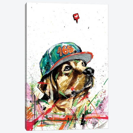 Golden Retriever Dog Canvas Print #ESR6} by Edson Ramos Canvas Wall Art