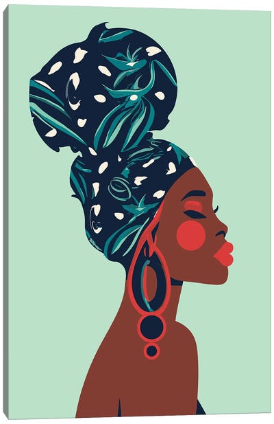 Woman Black Canvas Art Print - Edson Ramos