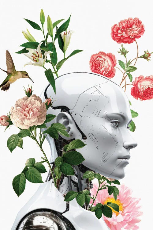 Robot Flowers by Edson Ramos wall art