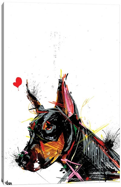 Doberman Dog Canvas Art Print - Edson Ramos