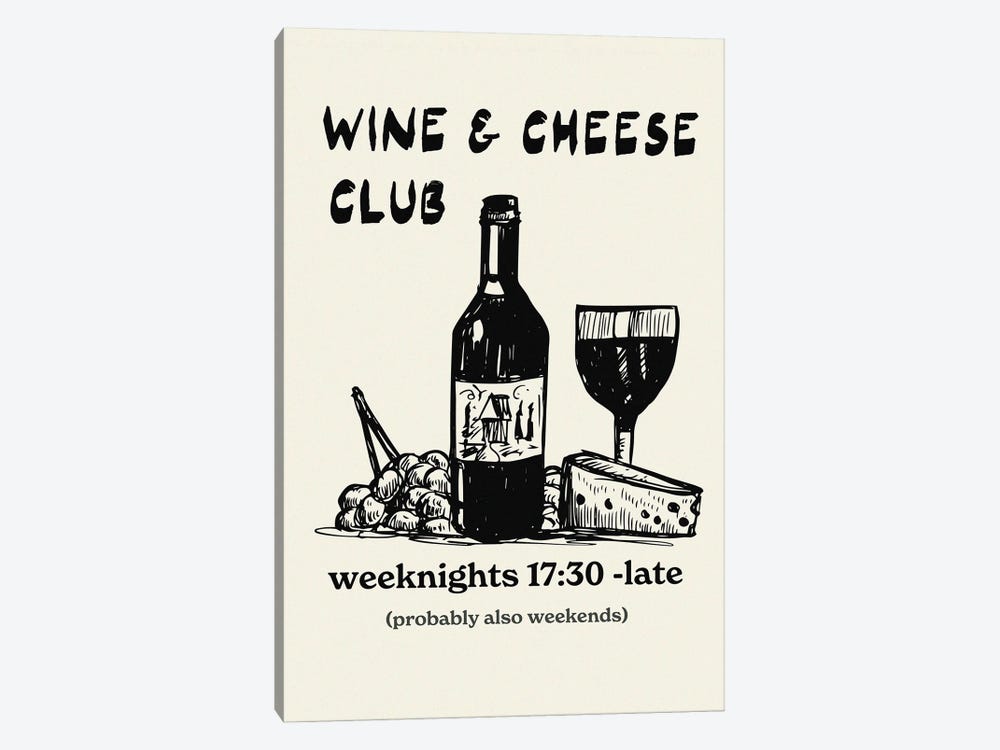 Wine And Cheese by Edson Ramos 1-piece Canvas Art Print