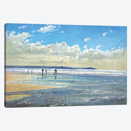 Paddling At The Edge Canvas Print #EST15} by Timothy Easton Canvas Wall Art