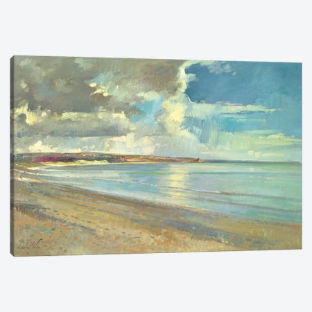 Reflected Clouds, Oxwich Beach, 2001 Canvas Print #EST17} by Timothy Easton Canvas Wall Art