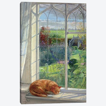 Sleeping Cat And Chinese Bridge Canvas Print #EST19} by Timothy Easton Canvas Print