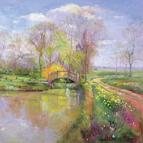 Tranquil Gardens: Spring Bridge, 1992 by Timothy Easton