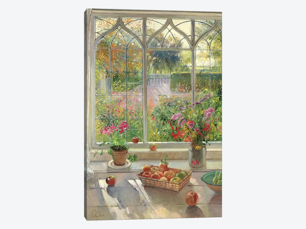 Autumn Fruit And Flowers by Timothy Easton 1-piece Canvas Art
