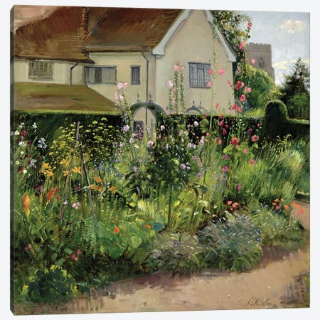 Corner Of The Herb Garden Canvas Print #EST33} by Timothy Easton Art Print
