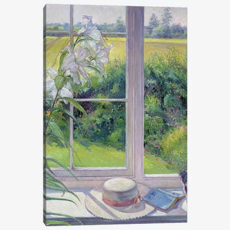 Window Seat And Lily (In Zoom), 1991 Canvas Print #EST57} by Timothy Easton Canvas Art