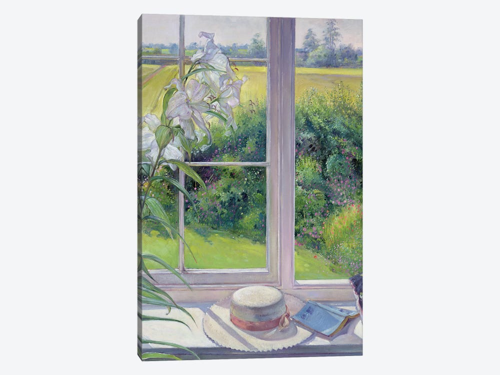 Window Seat And Lily (In Zoom), 1991 by Timothy Easton 1-piece Canvas Art