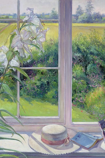 Lilies: Window Seat And Lily (In Zoom), 1991 by Timothy Easton