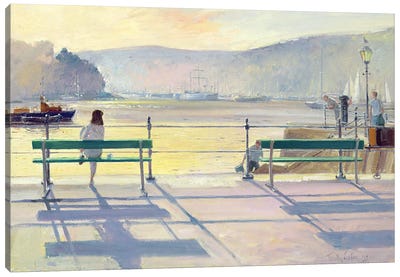 Harbour View, 1991 Canvas Art Print - Harbor & Port Art