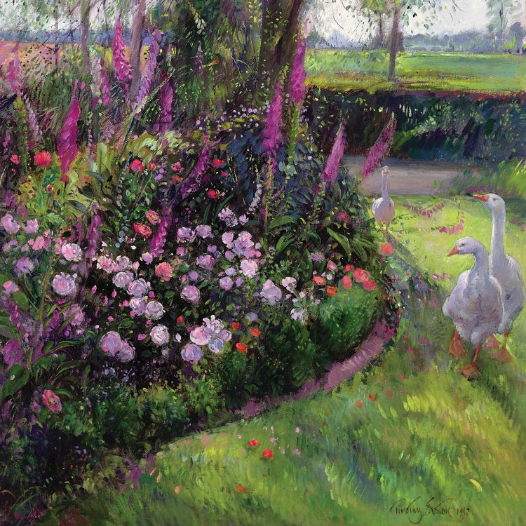 Rose Bed And Geese, 1992