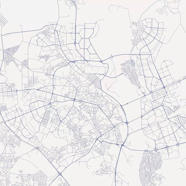 Urbanmap: Kyiv Urban Roadway Map (Blue) by Urbanmap