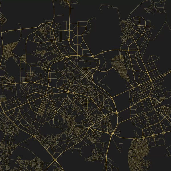 Kyiv: Kyiv Urban Roadway Map (Yellow) by Urbanmap