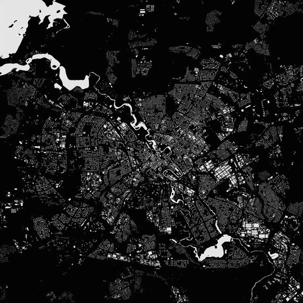 Abstract: Minsk Urban Map (Black) by Urbanmap