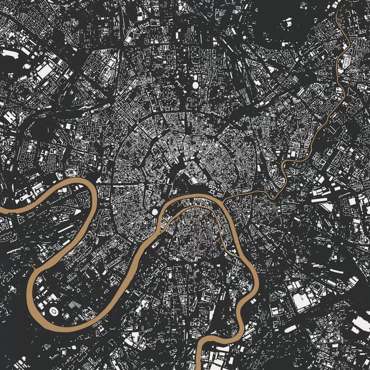 Moscow Urban Map (Gold)