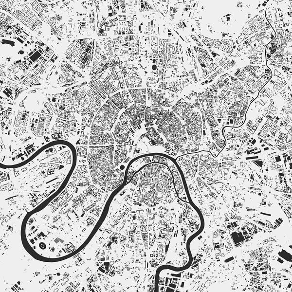 Moscow: Moscow Urban Map (White) by Urbanmap