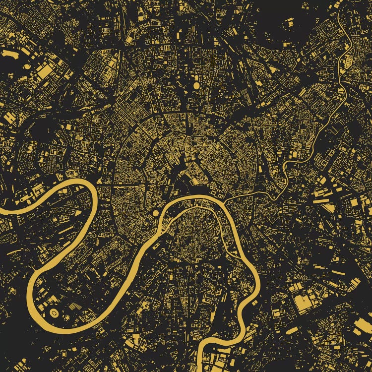 Moscow Urban Map (Yellow)