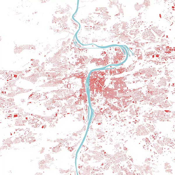 Czech Republic: Prague Urban Map (Red) by Urbanmap