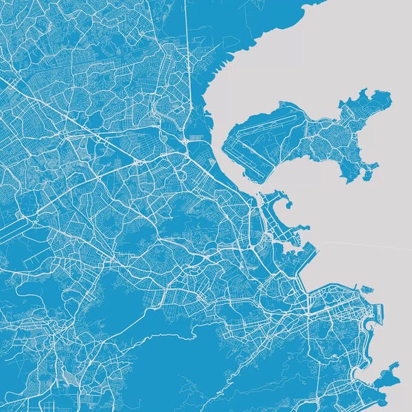 Brazil: Rio de Janeiro Urban Map (Blue) by Urbanmap