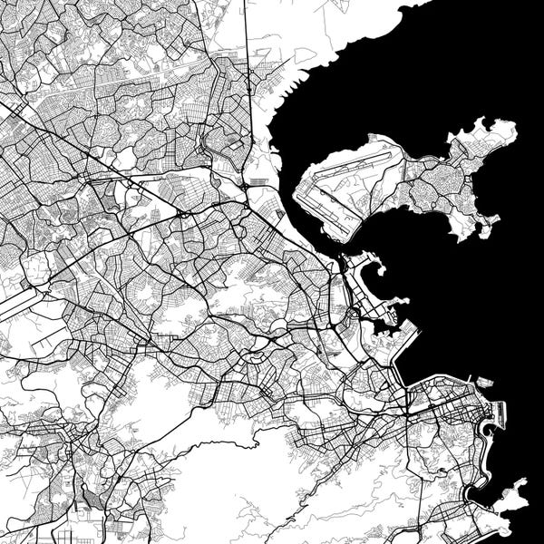 Brazil: Rio de Janeiro Urban Map (White) by Urbanmap