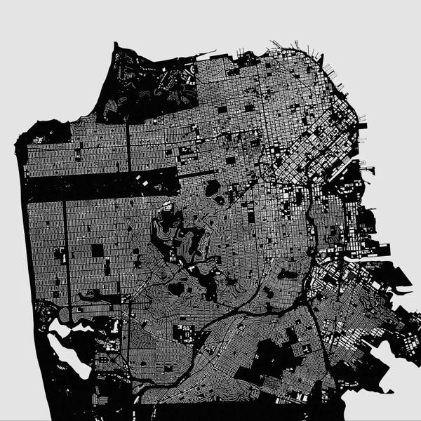 San Francisco Maps: San Francisco Urban Map (Black) by Urbanmap