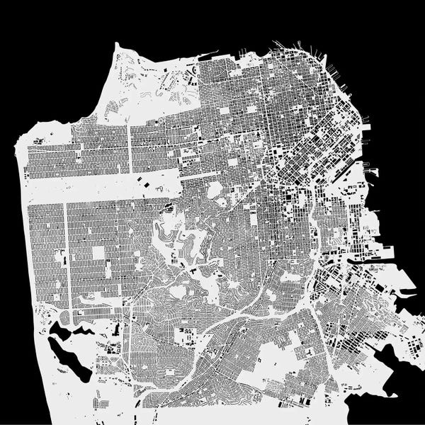 San Francisco Maps: San Francisco Urban Map (White) by Urbanmap