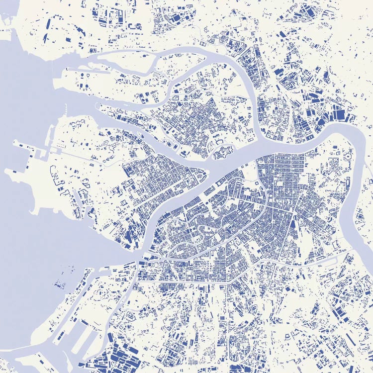 St. Petersburg Urban Map (Blue)