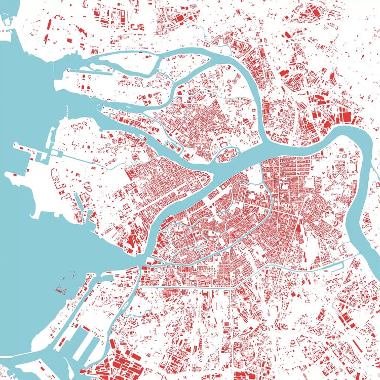 St. Petersburg Urban Map (Red)