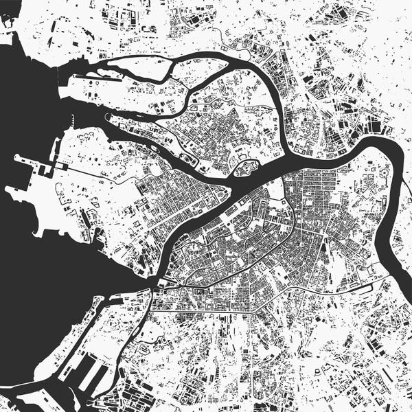 St. Petersburg Urban Map (White)