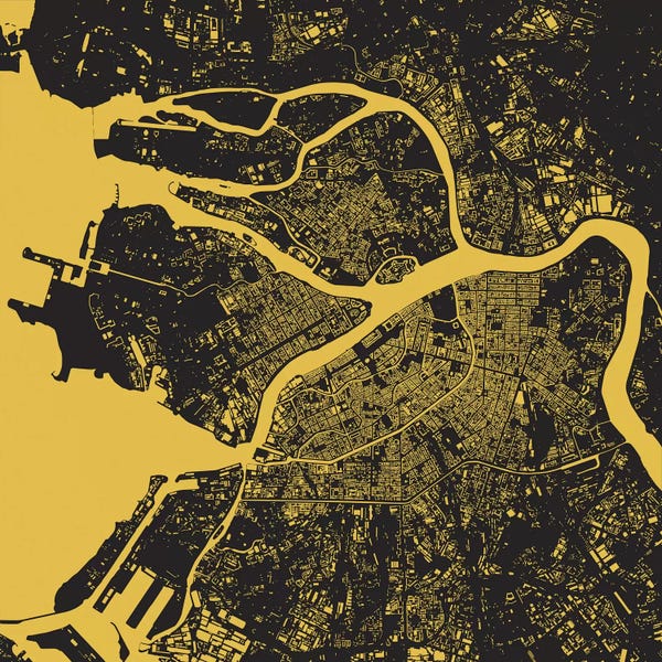 Abstract: St. Petersburg Urban Map (Yellow) by Urbanmap